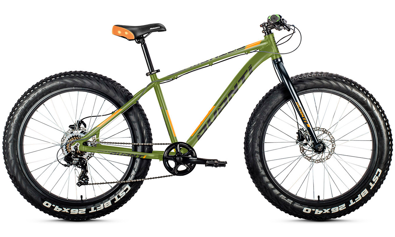 Фотография Велосипед Avanti FAT 4.0 26" (2020) 2020 Зелено-оранжевый